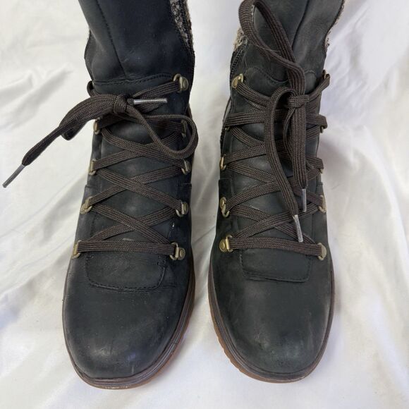 Merrell Eventyr Peak Black Leather Tall Zip Waterproof Tall Winter Boots Size 9 - Picture 2 of 12